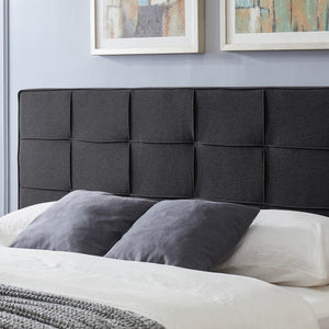 Marakesh - Contemporary Fabric Upholstered King / California King Headboard - Black - Best Buy Furniture
