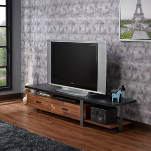 Elling - TV Stand - Walnut / Black - Best Buy Furniture