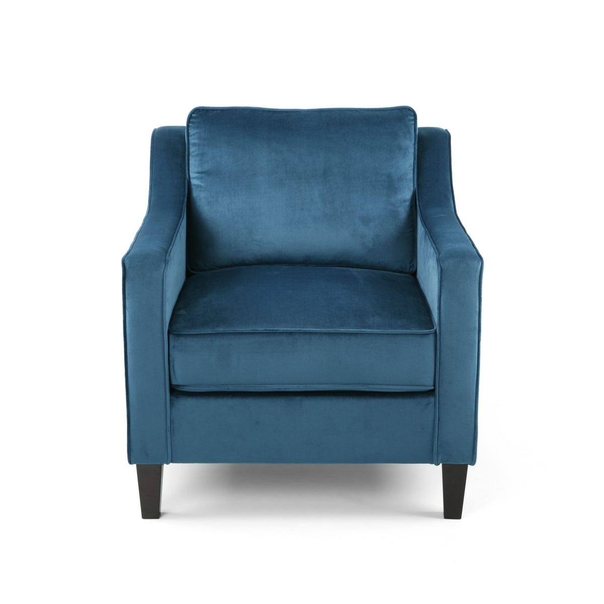 Blue Velvet Upholstered Club Chair