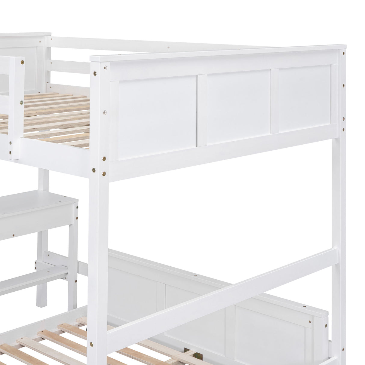Full Over Full Bunk Bed With Desk