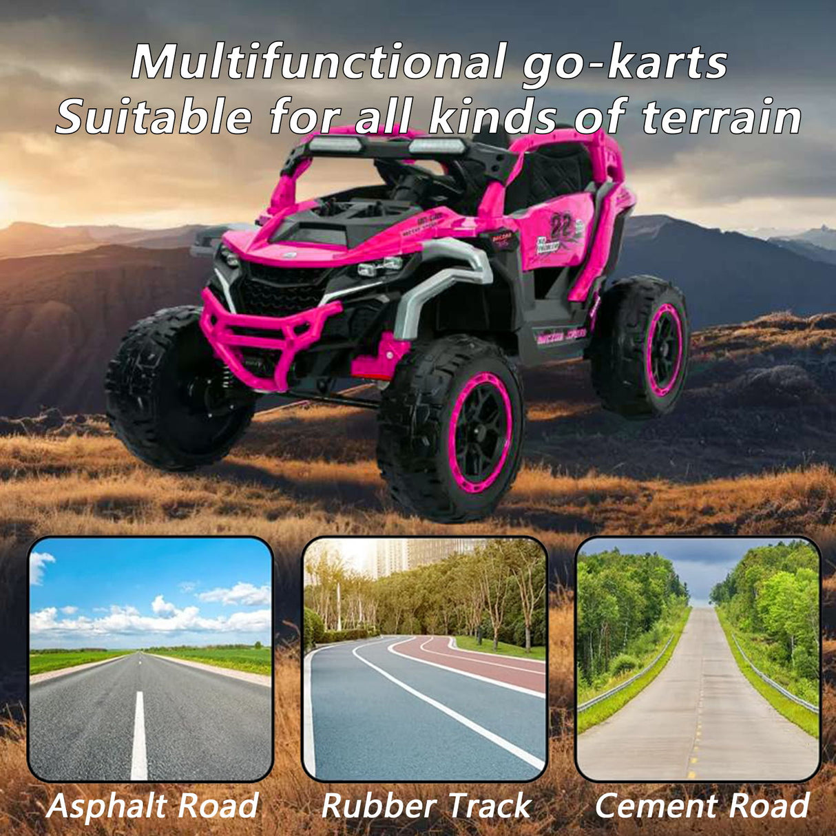 Ride On Kids Electric Truck With Remote Control, Front & Rear Suspension