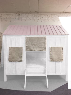 Spring - Full Bed - White / Pink - Best Buy Furniture