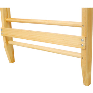 Gymnastics Stall Bar Multi Use Swedish Ladder For Home Gym And Physical Therapy - Natural