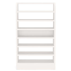 8 Tier Tall Shoe Rack, Wooden Shoe Storage Cabinet, Entryway Organizer - White