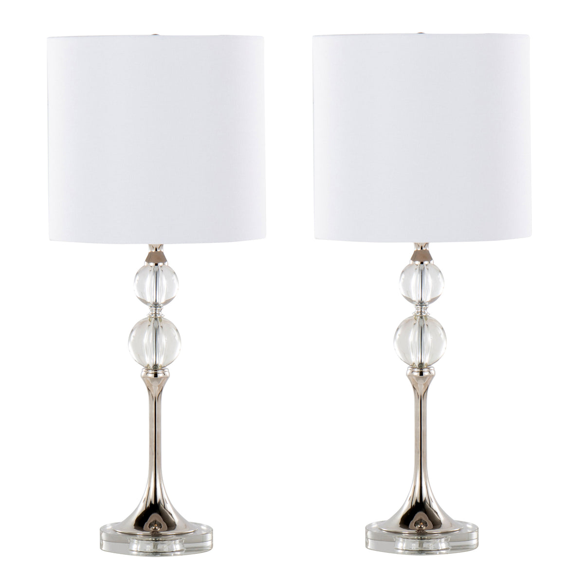 26" Contemporary Crystal Table Lamp