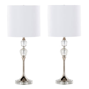 26" Contemporary Crystal Table Lamp