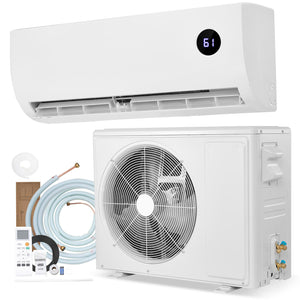Mini Split Air Conditioner, 12,000 BTU AC / 12,500 BTU Heat, 230V 19 SEER2 High Efficiency