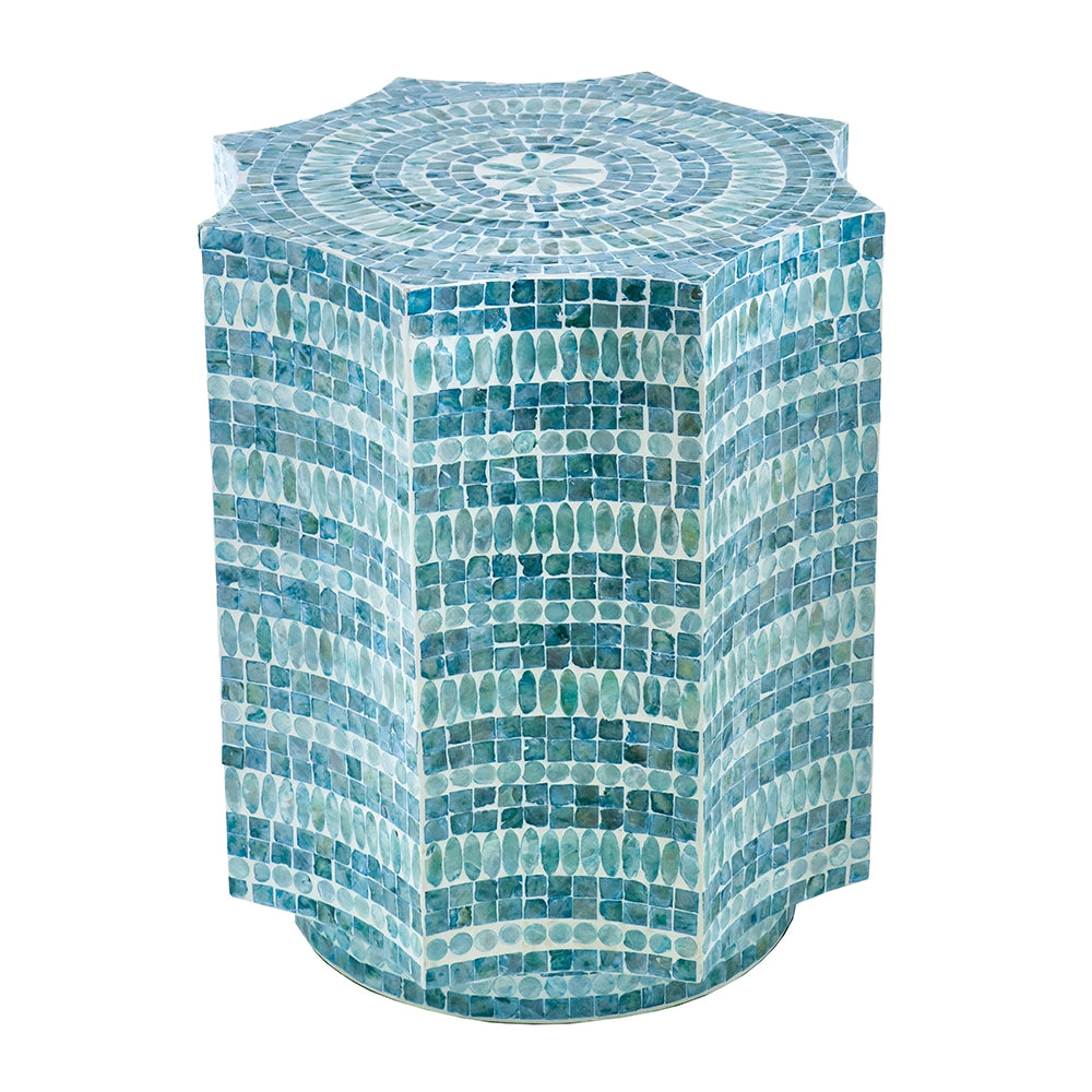 17x17x20" Capiz Design Stool