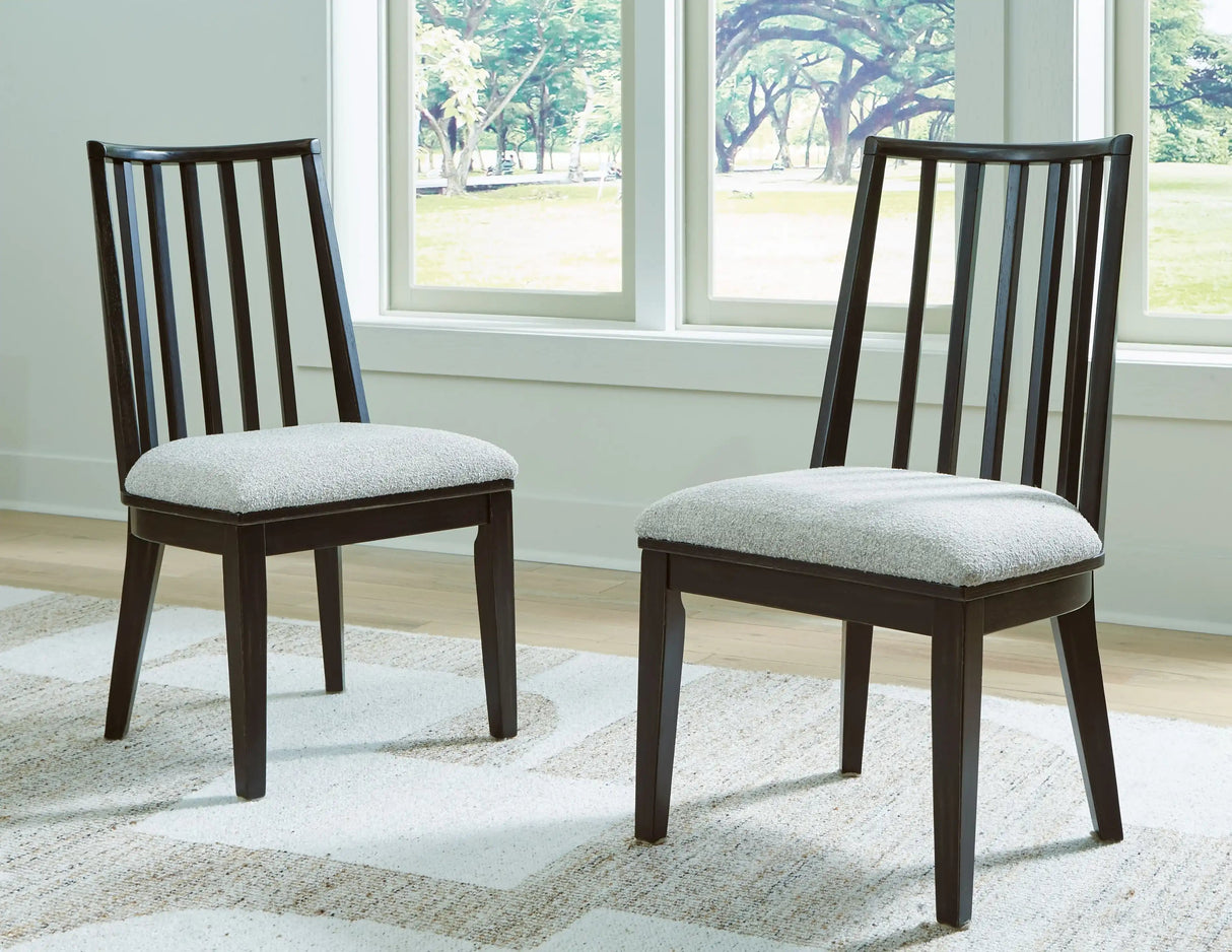 Galliden - Dining Upholstered Side Chair (Set of 2) - Black - Best Buy Furniture