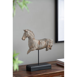 Antique Horse Statue On Stand