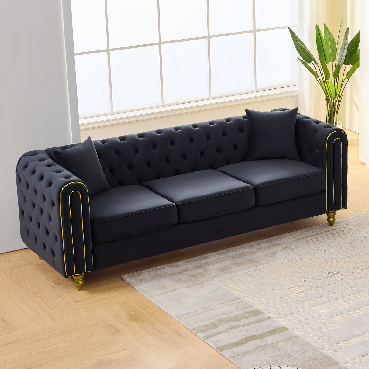 Modern Velvet Loveseat Sofa