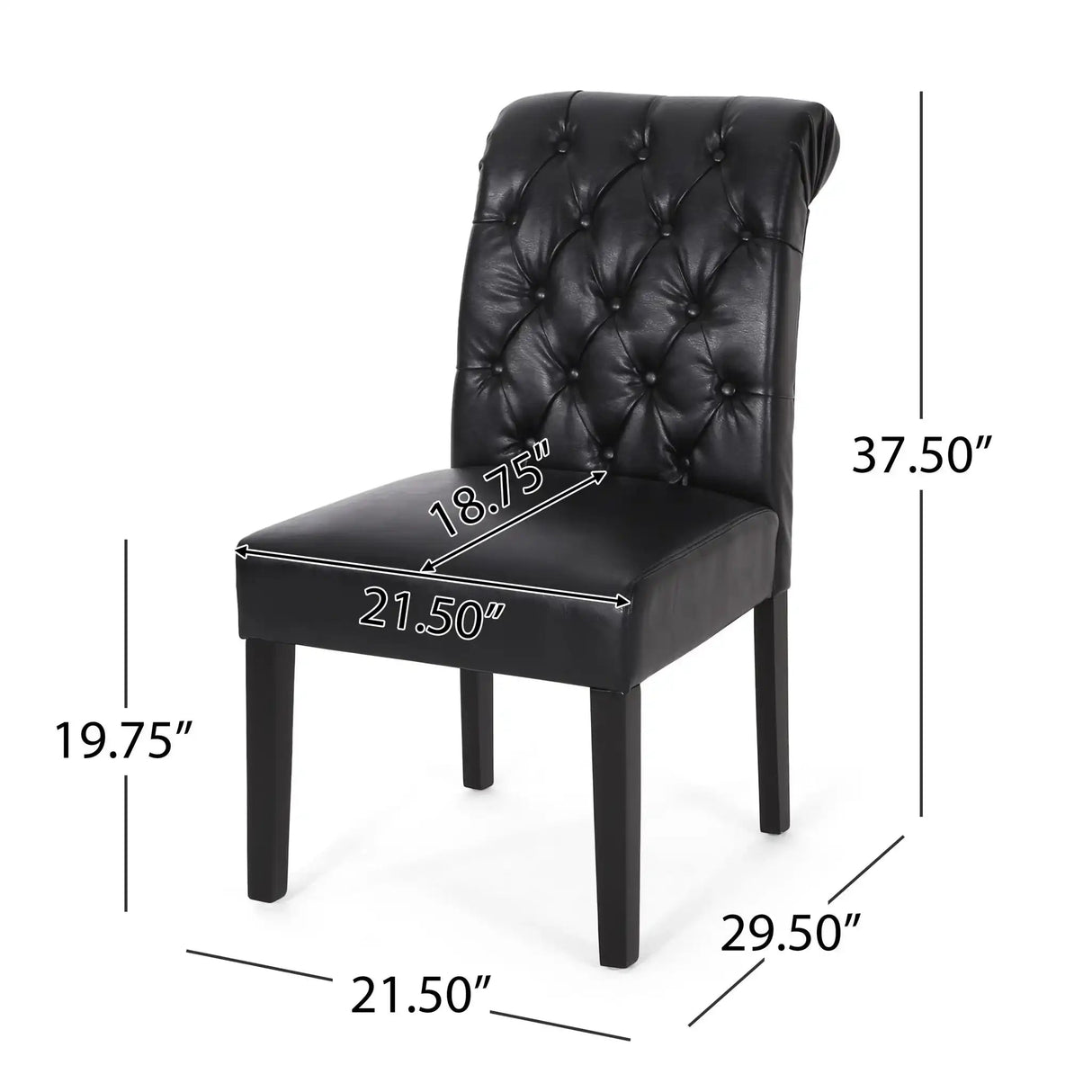 Broxton - Tuft Dining Rolltop Chairs With Button Tufted Backrest (Set of 2) - Best Buy Furniture