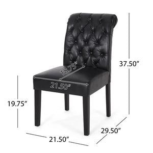 Broxton - Tuft Dining Rolltop Chairs With Button Tufted Backrest (Set of 2) - Best Buy Furniture