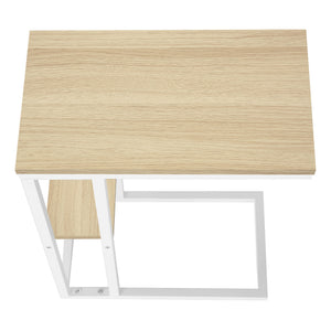 Accent Table, C - Shaped, Marble Look Contemporary & Modern Convenient Design
