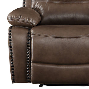 Aashi - Leather Gel Match Recliner Chair - Brown - Best Buy Furniture