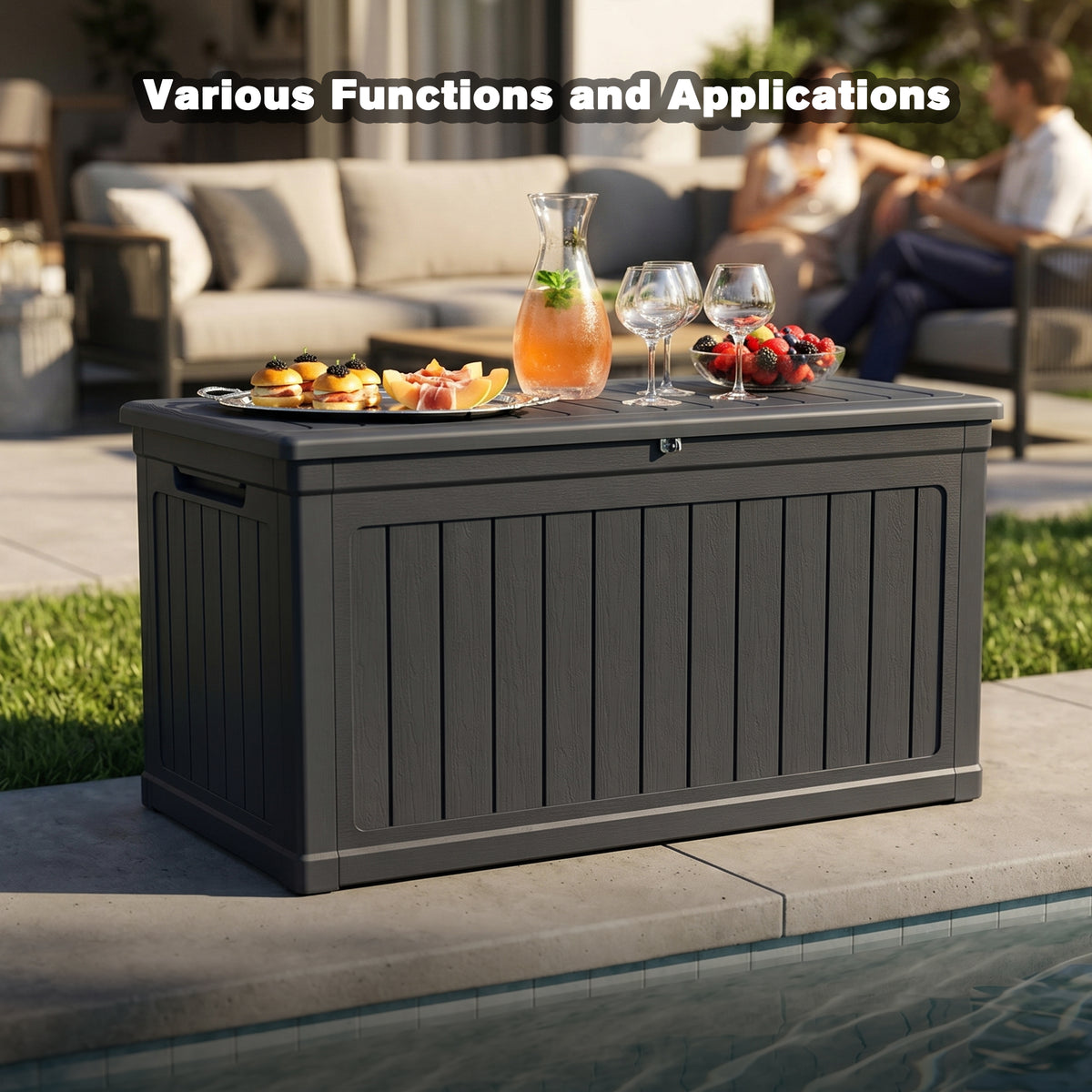 230 Gallon Large Outdoor Storage XXL Deck Box