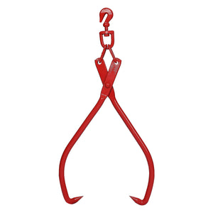 Heavy Duty Log Lifting Tongs Grapple Timber Claw - Red
