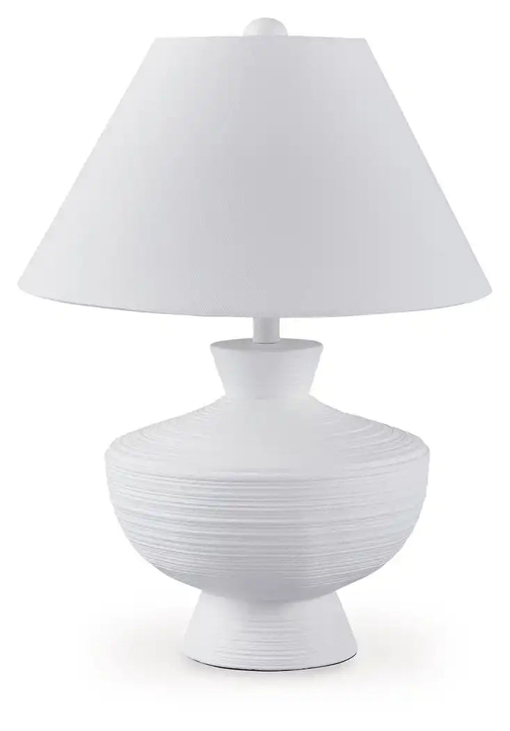 Harelwood - Poly Table Lamp - White - Best Buy Furniture