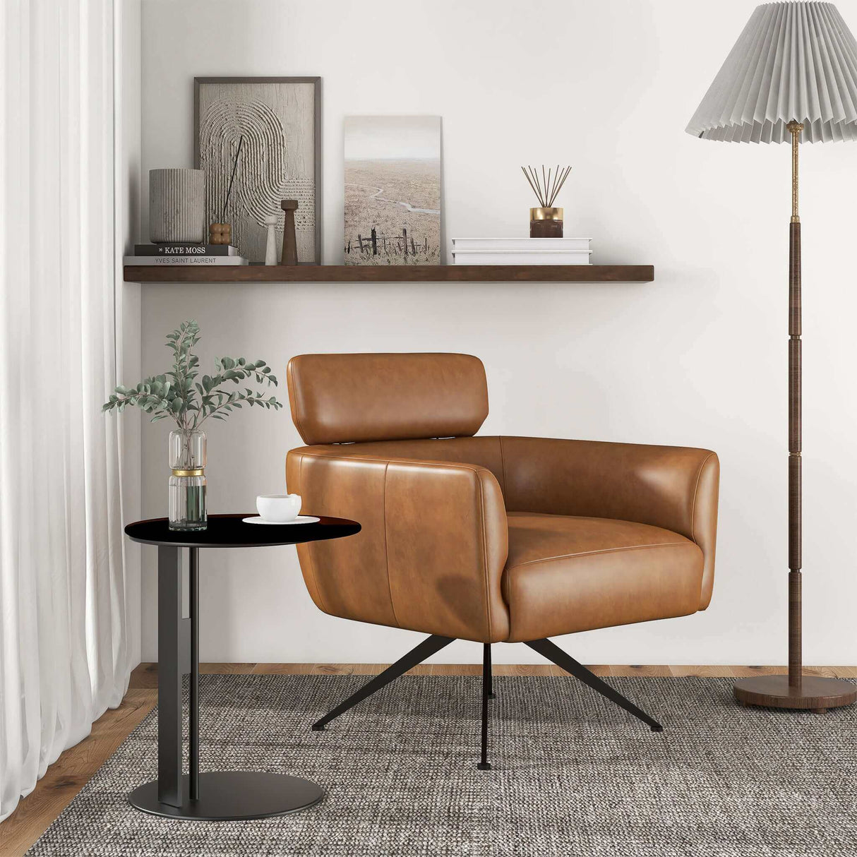 Camila Genuine Leather Lounge Chair