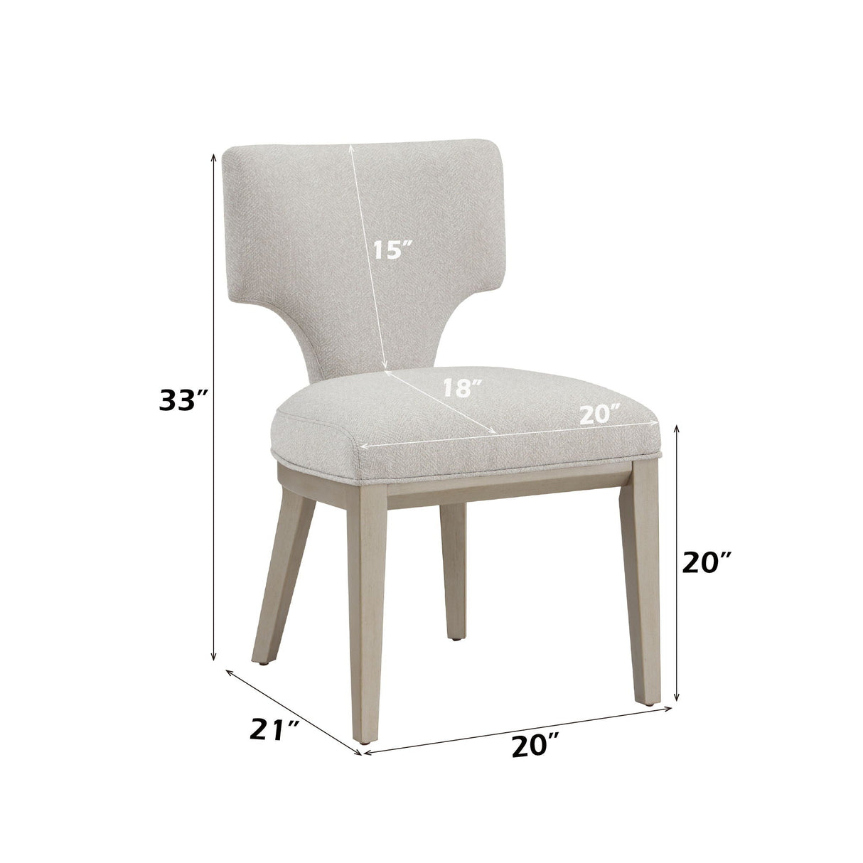 Kasa - Side Chair (Set of 2) - Light Gray - Best Buy Furniture