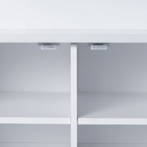 Entryway Bench With Coat Rack, 3 In 1 Design And Adjustable Shelves