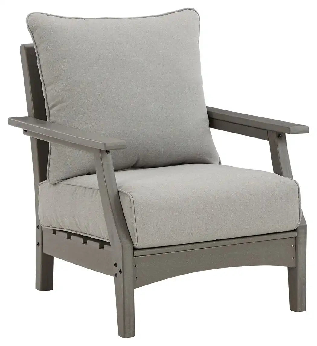 Visola - Lounge Chair w/Cushion (Set of 2) - Gray - Best Buy Furniture