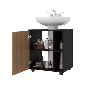 Under Sink Storage 24.4" H, 1 Door, 4 Shelves, 4 Legs