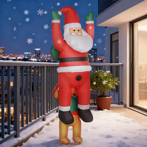 7FT Christmas Blow Up Decoration - Inflatable Santa with Dog