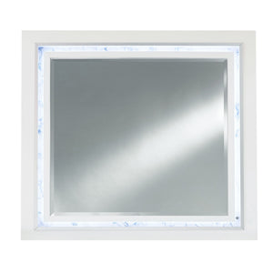 Skye - Marble Mirror - White