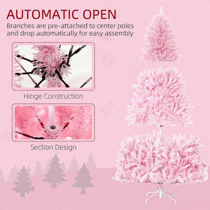 Artificial Christmas Tree - Pink 7ft