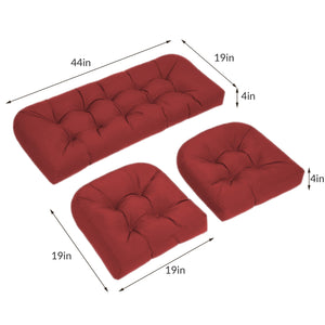 Wicker Chair Cushions Set of 3