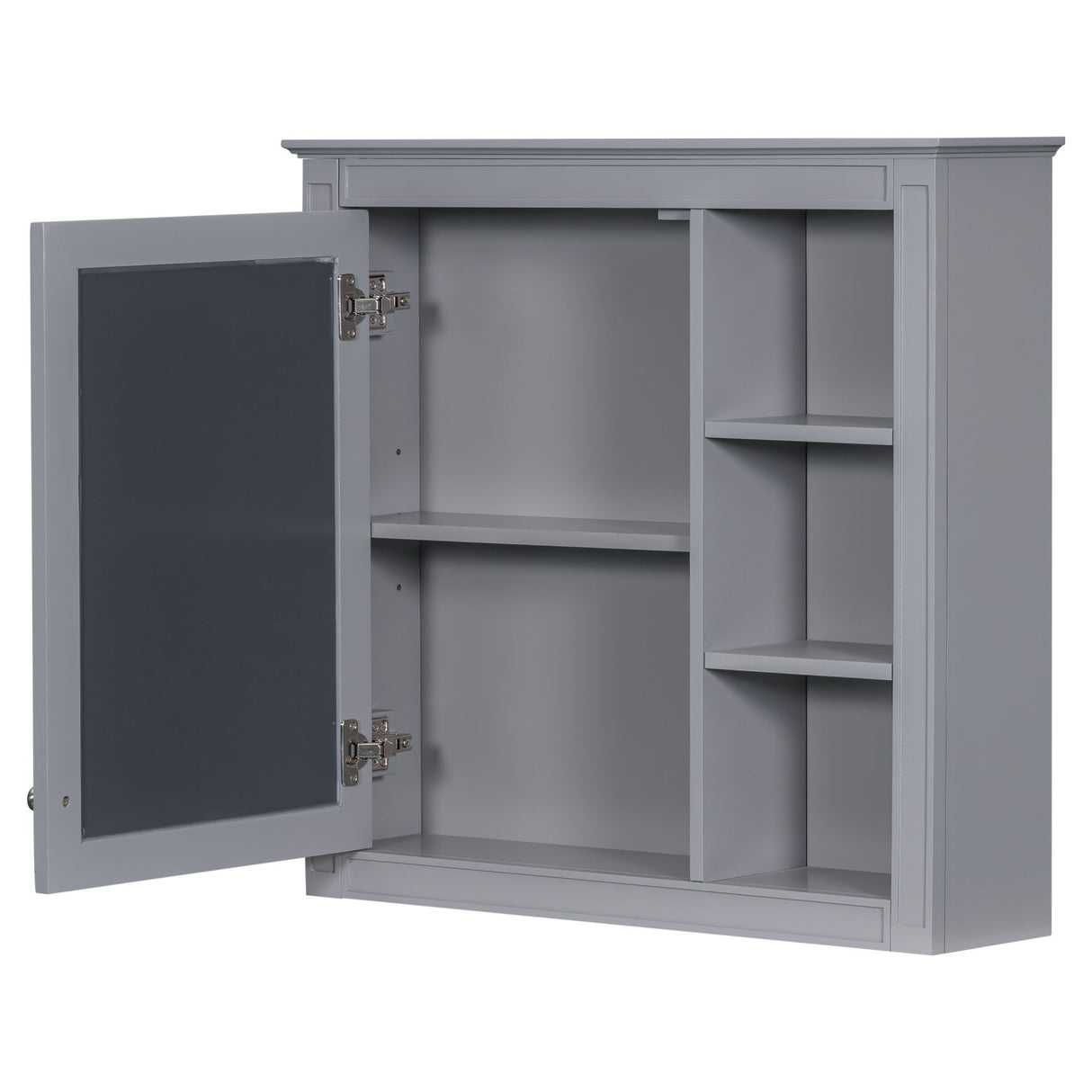 Bathroom Vanity With Medicine Cabinet, Royal Mirror Cabinet, Modern Bathroom Storage Cabinet With 2 Soft Closing Doors And 4 Drawers