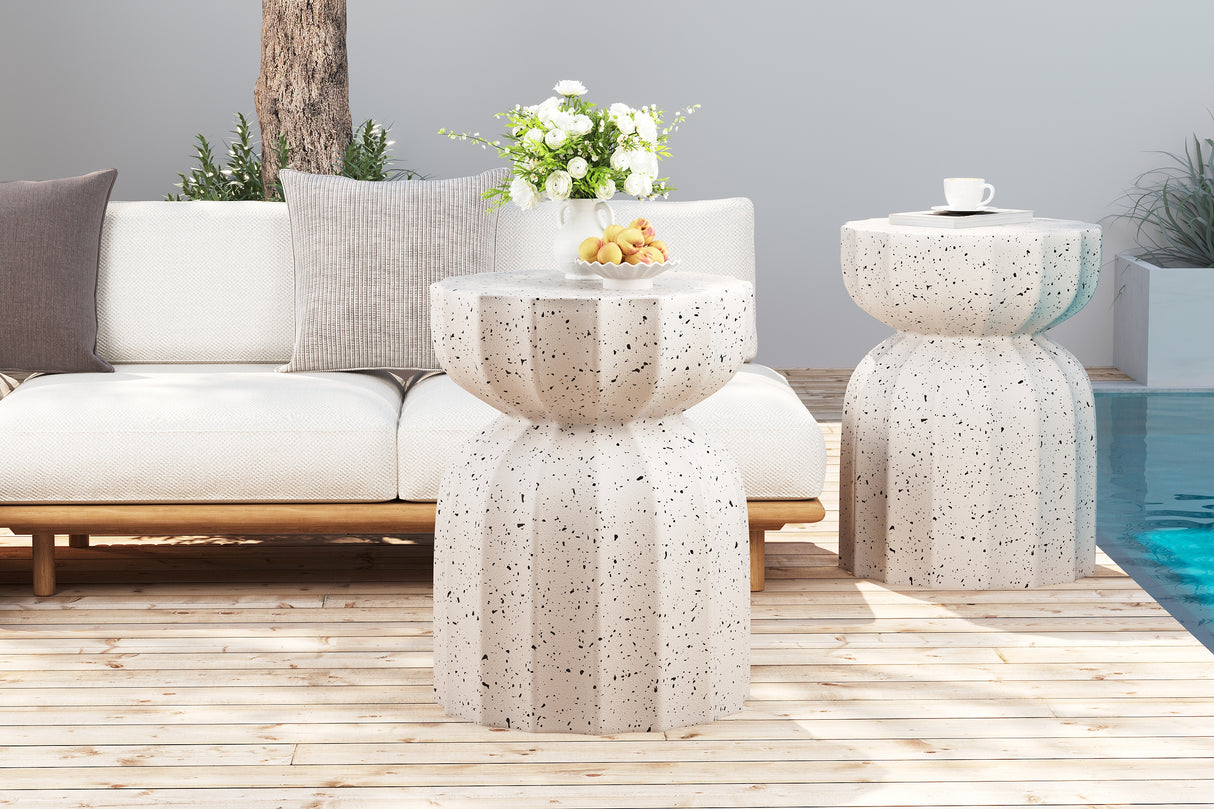 13" Modern Outdoor and Indoor Waterproof Coffee Table Set