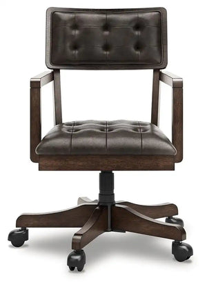 Breckington - Home Office Desk Chair - Dark Brown - Best Buy Furniture
