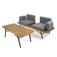 2 Piece Patio Set With Loveseat And Coffee Table - Natural / Dark Gray - Best Buy Furniture