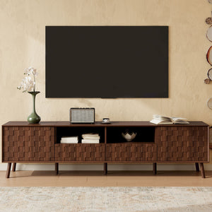 TV Stand With Drawers And Cable Management - Walnut