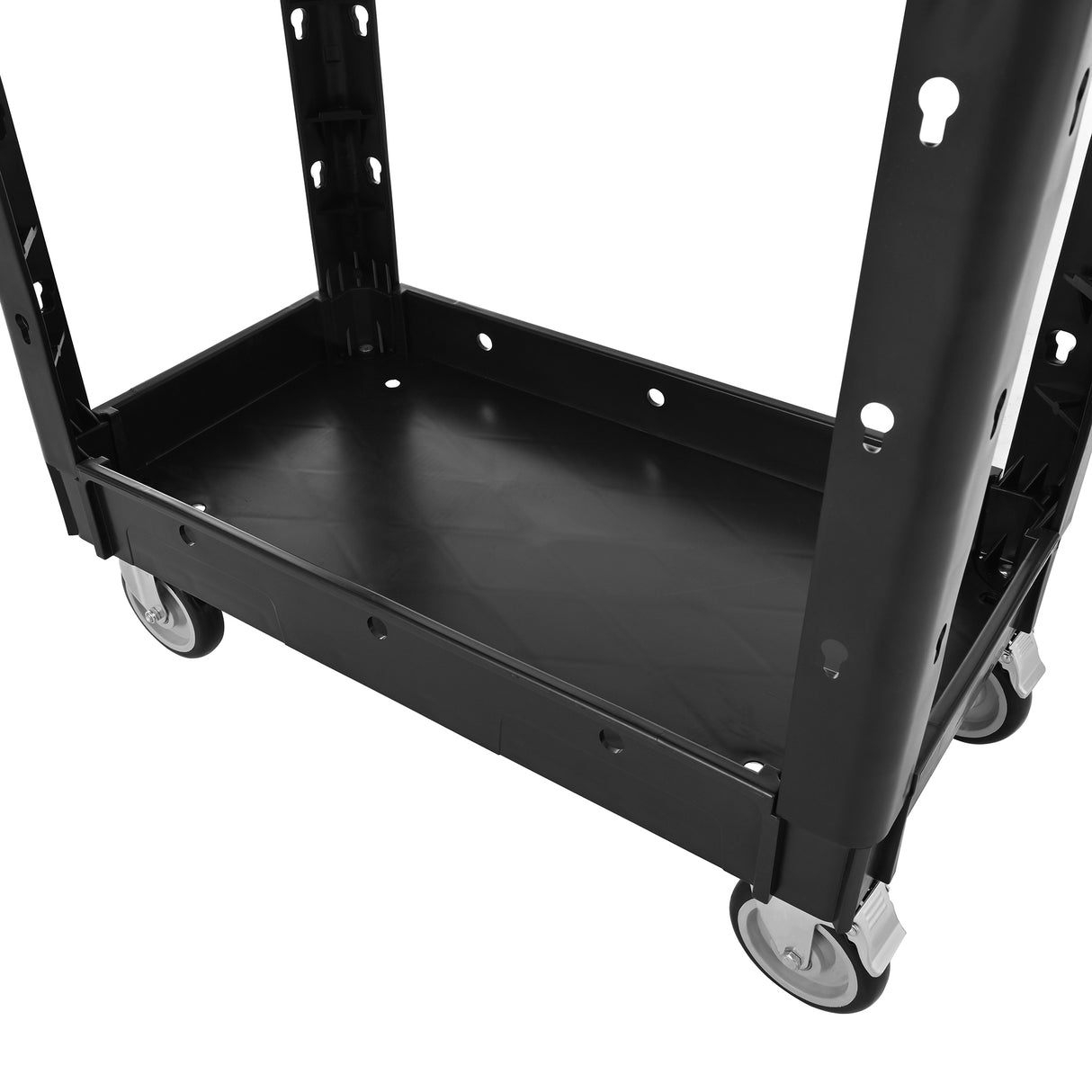 Two-Shelf Utility Cart with Wheels, 600 lbs Capacity