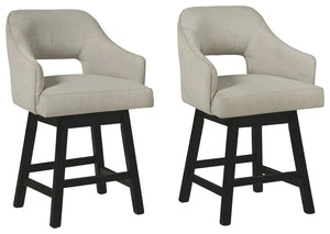 Tallenger - Upholstered Swivel Barstool (Set of 2) - Best Buy Furniture