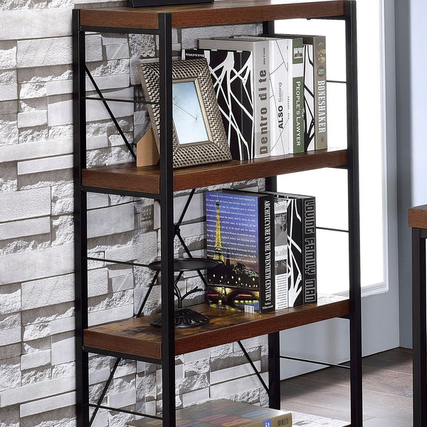Bob - Bookshelf - Weathered Oak / Black - Best Buy Furniture