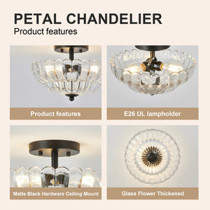 Smoky Semi Flush Mount Ceiling Light
