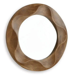 Aajon - Accent Mirror - Brown - Best Buy Furniture