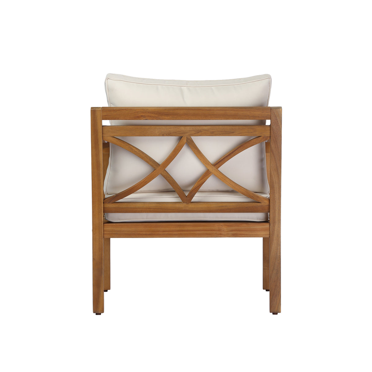 Acacia Wood Patio Furniture Club Chair Set of 2