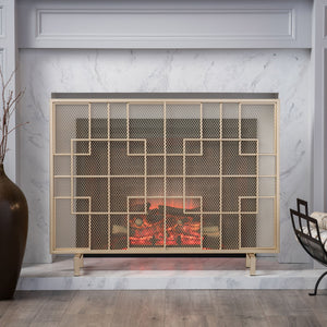 Dorothy - Modern Single Panel Iron Fire Screen