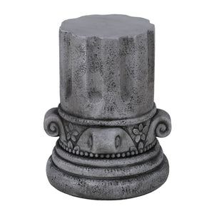 Outdoor End Table, Round Side Table For Patio And Garden - Antique Gray