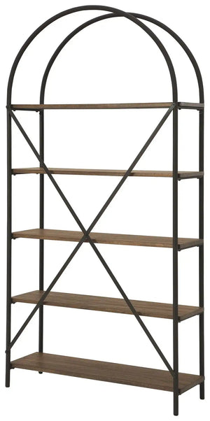 Galtbury - Bookcase - Brown / Black - Best Buy Furniture