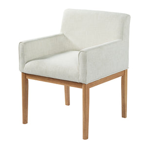 Modern Upholstered Dining Chair with Arms (Set of 2)