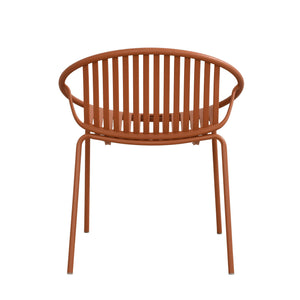 Stackable Outdoor Chairs With Breathable Plastic Backrest (Set of 2)