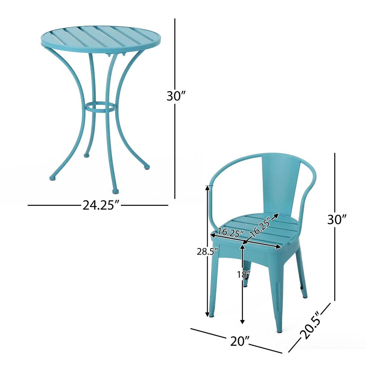 Yearn - 3 Piece Bistro Set With Table And 2 Chairs - Best Buy Furniture