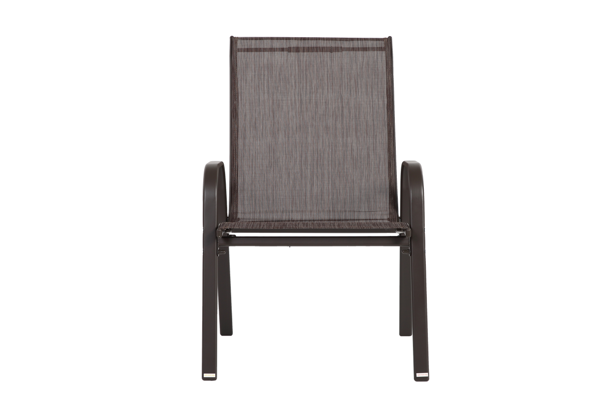 8 Piece Patio Chairs with Breathable Textilene Fabric - Brown