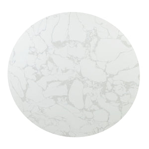 Clayten - Around Dining Table - Marble / Espresso - Best Buy Furniture